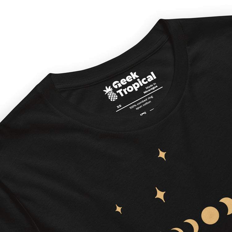 Cat And Moon 3 T-Shirt Geek Nerd Advertise to Meta Animal Patterns Design by Episodic Drawing