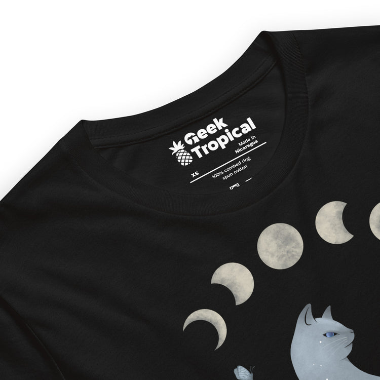 Cat On The Hill T-Shirt Geek Nerd Advertise to Meta Animal Patterns Design by Episodic Drawing