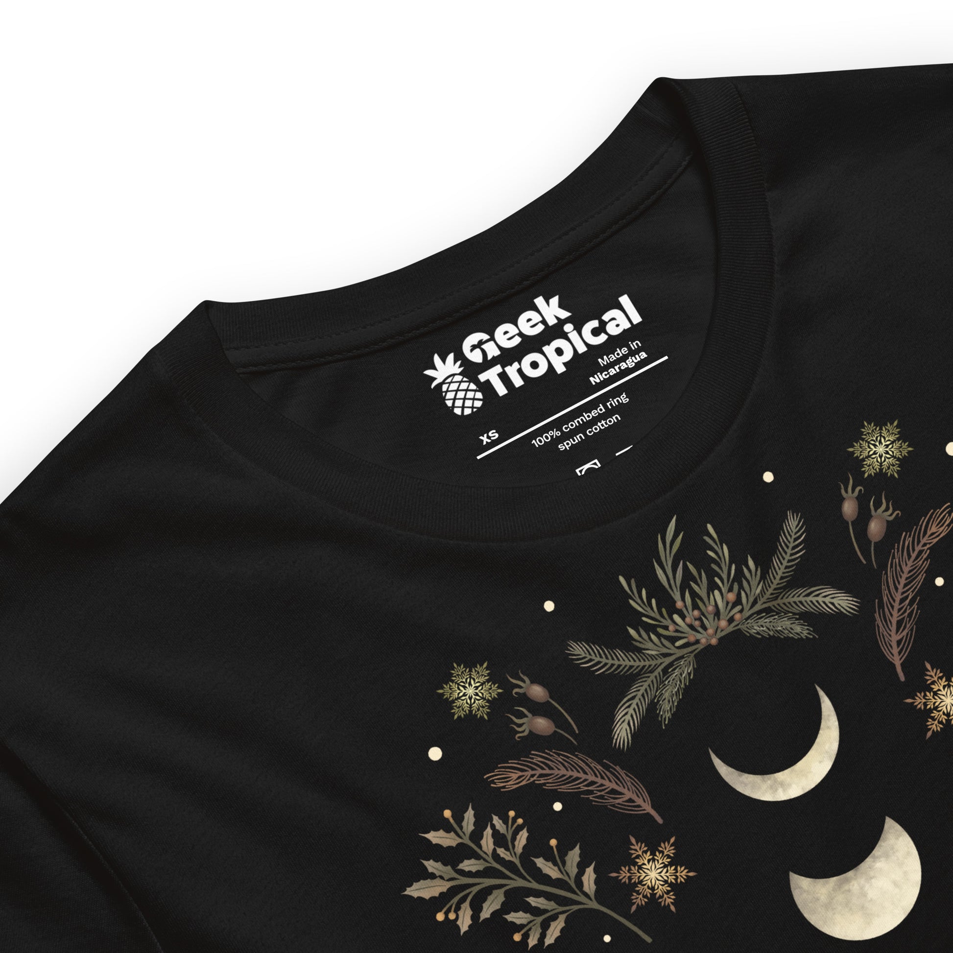 Moonlight Garden Winter Brown T-Shirt 3