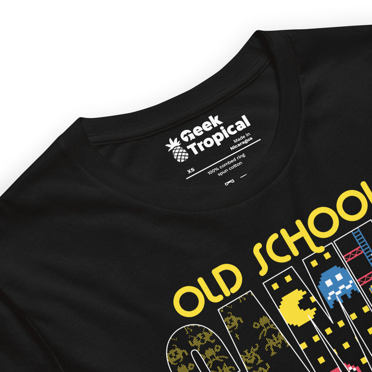 Old School Gamer T-Shirt Geek Nerd Advertise to Meta FLOW DESC WRITING Off World Designs