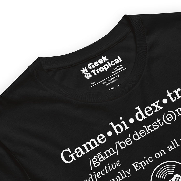 Gamebidextrous T-Shirt Geek Nerd Advertise to Meta FLOW DESC WRITING Funny Prints