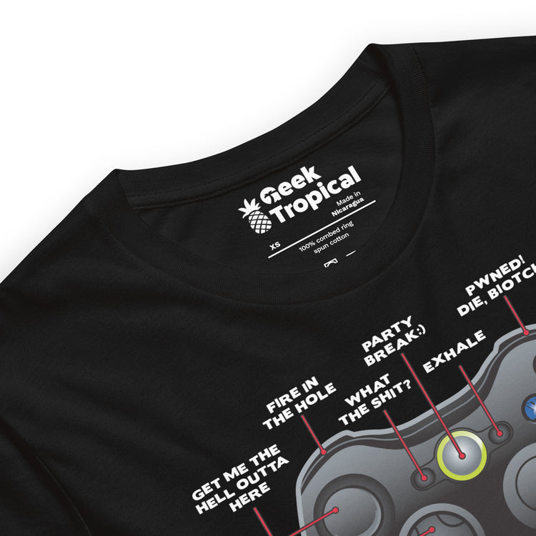 Game Controller How to Play T-Shirt Geek Nerd Advertise to Meta FLOW DESC WRITING Off World Designs