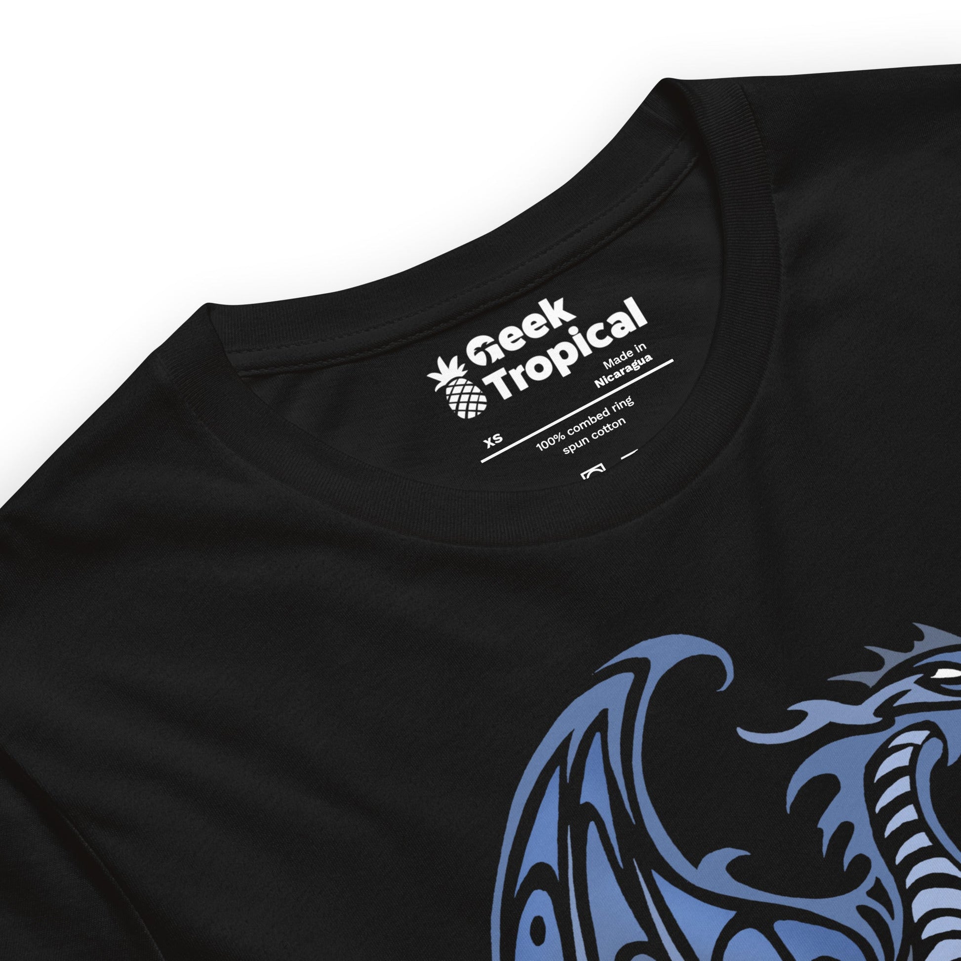 Blue Tribal Dragon T-Shirt 3