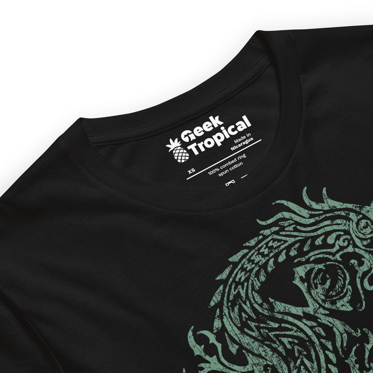 Ancient Dragon T-Shirt Geek Nerd Advertise to Meta Fantasy Prints FLOW DESC WRITING