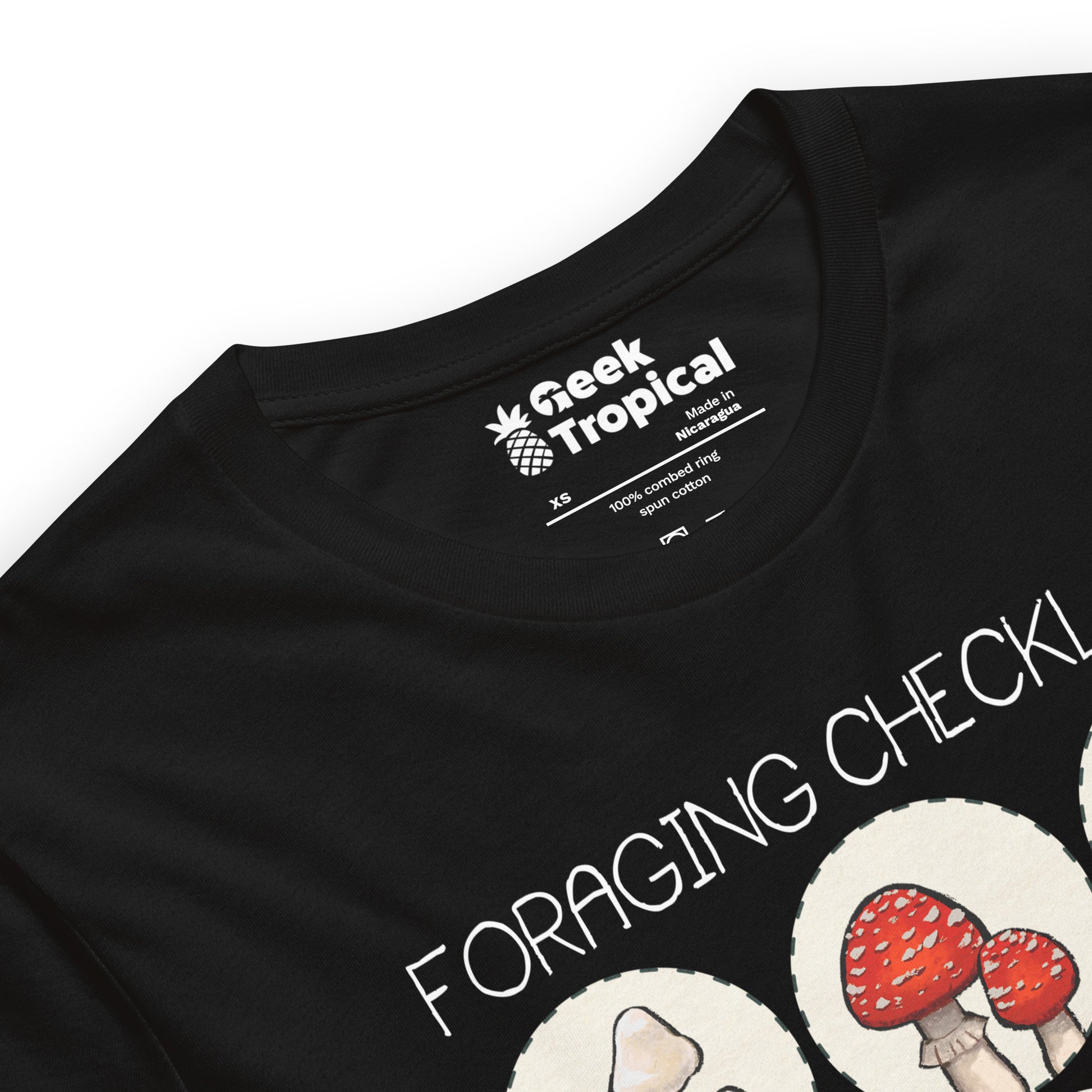 Foraging Checklist Mushrooms T-Shirt 3