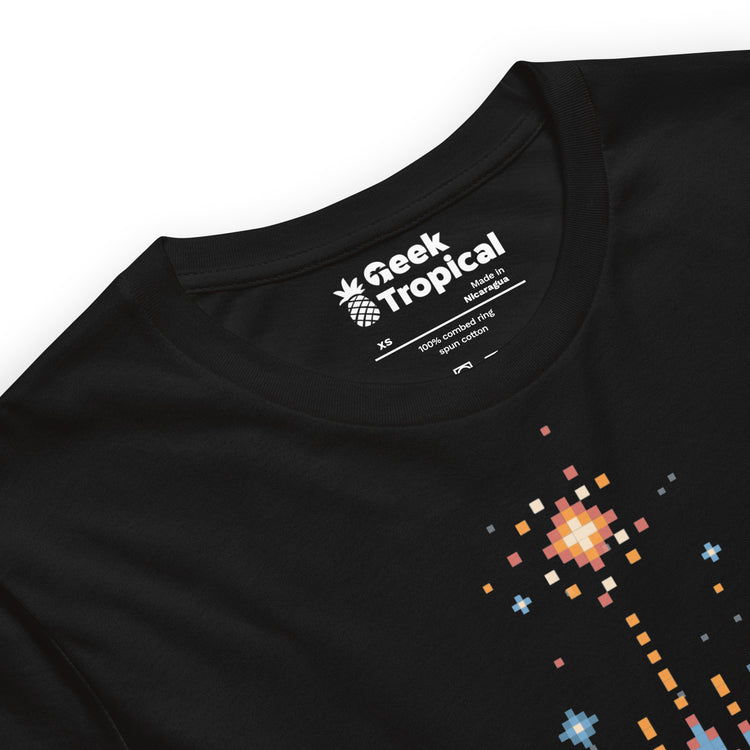 Pew Pew Retro Arcade T-Shirt Geek Nerd Advertise to Meta Elle FLOW DESC WRITING