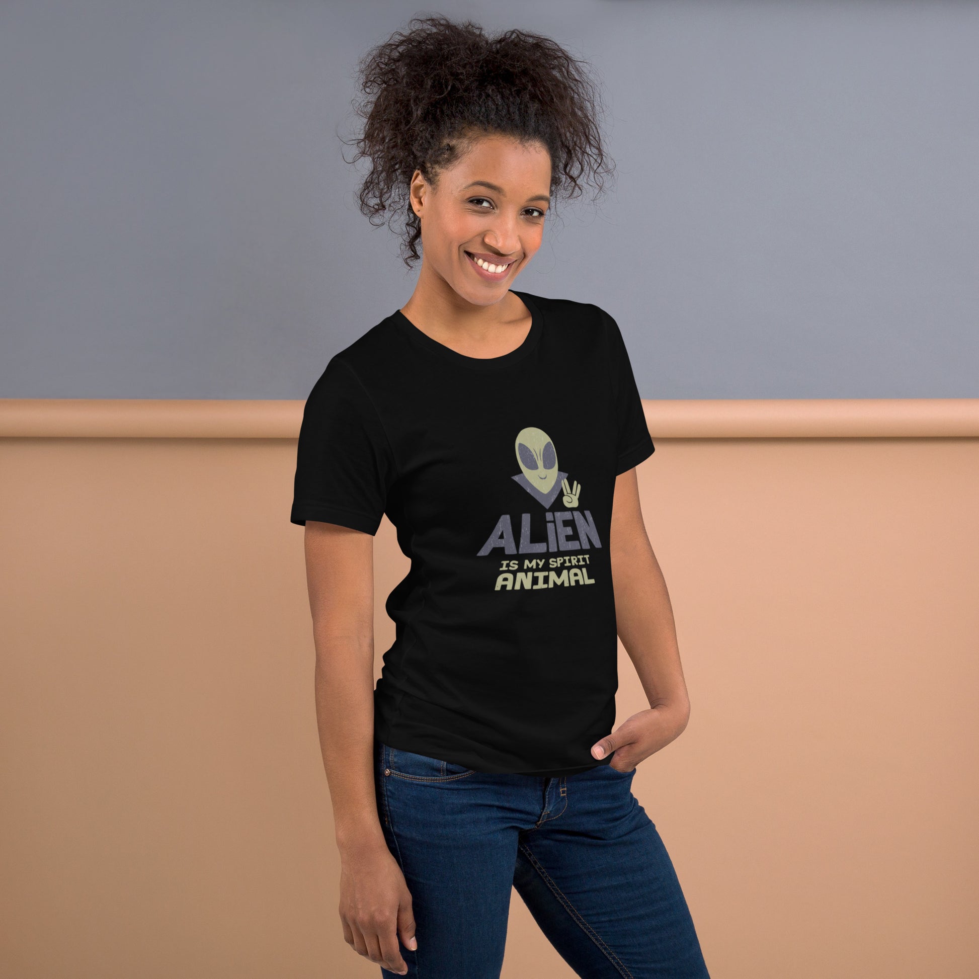 Alien Spirit Animal T-Shirt Geek Nerd Design by Tobe Fonseca FLOW DESC WRITING Funny Prints