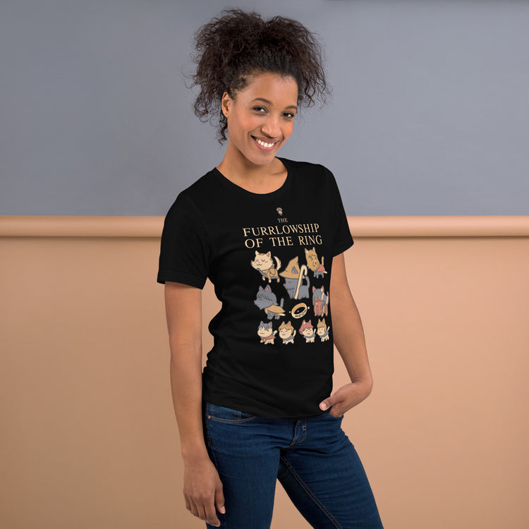 The Furrlowship of the Ring T-Shirt Geek Nerd Advertise to Meta Animal Patterns Book Prints