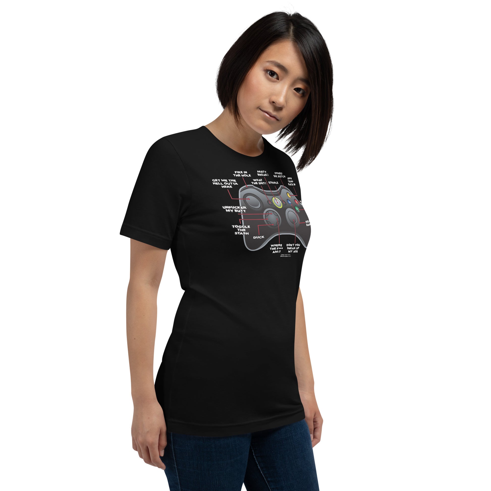 Game Controller t-shirt Geek Nerd Advertise to Meta FLOW DESC WRITING Off World Designs