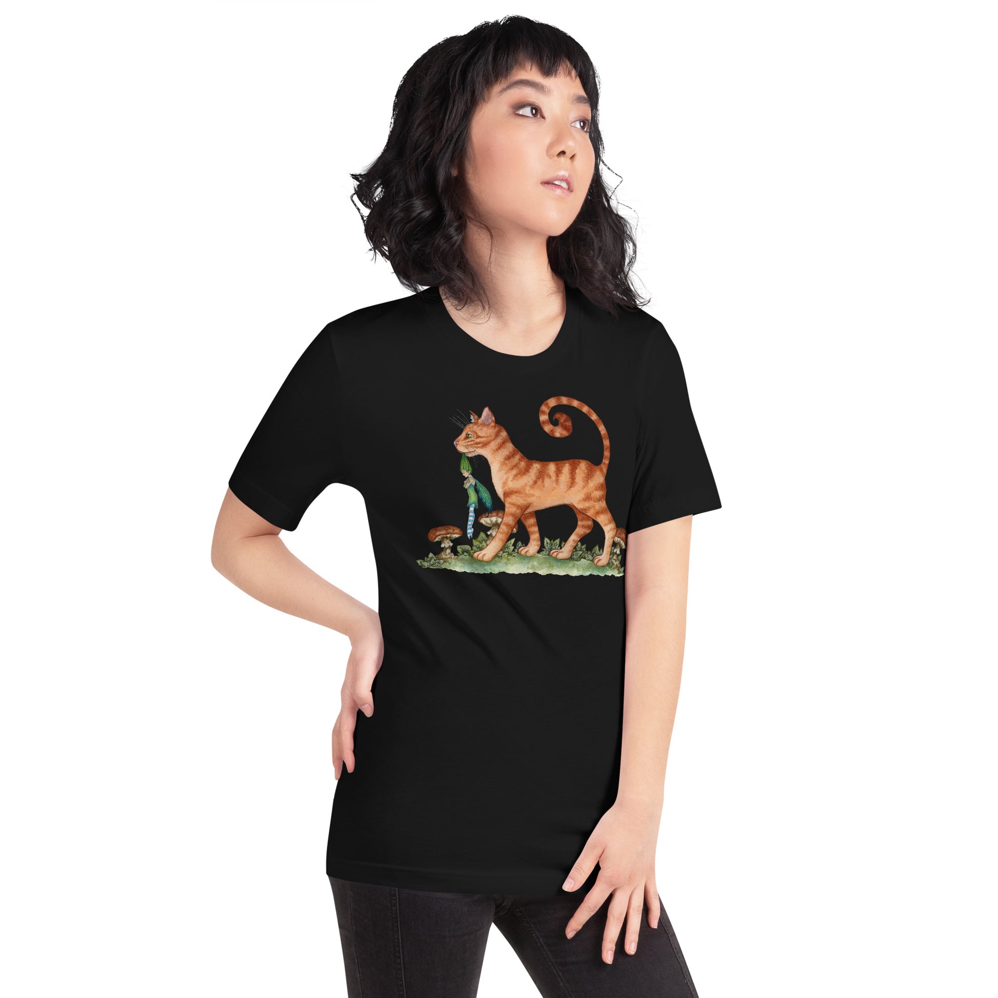 Amy Brown What The Cat Dragged In T-Shirt Geek Nerd Advertise to Meta Animal Patterns Design by Amy Brown