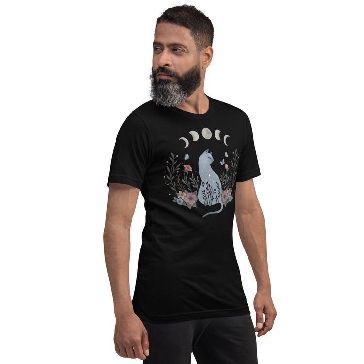 Cat On The Hill T-Shirt Geek Nerd Advertise to Meta Animal Patterns Design by Episodic Drawing