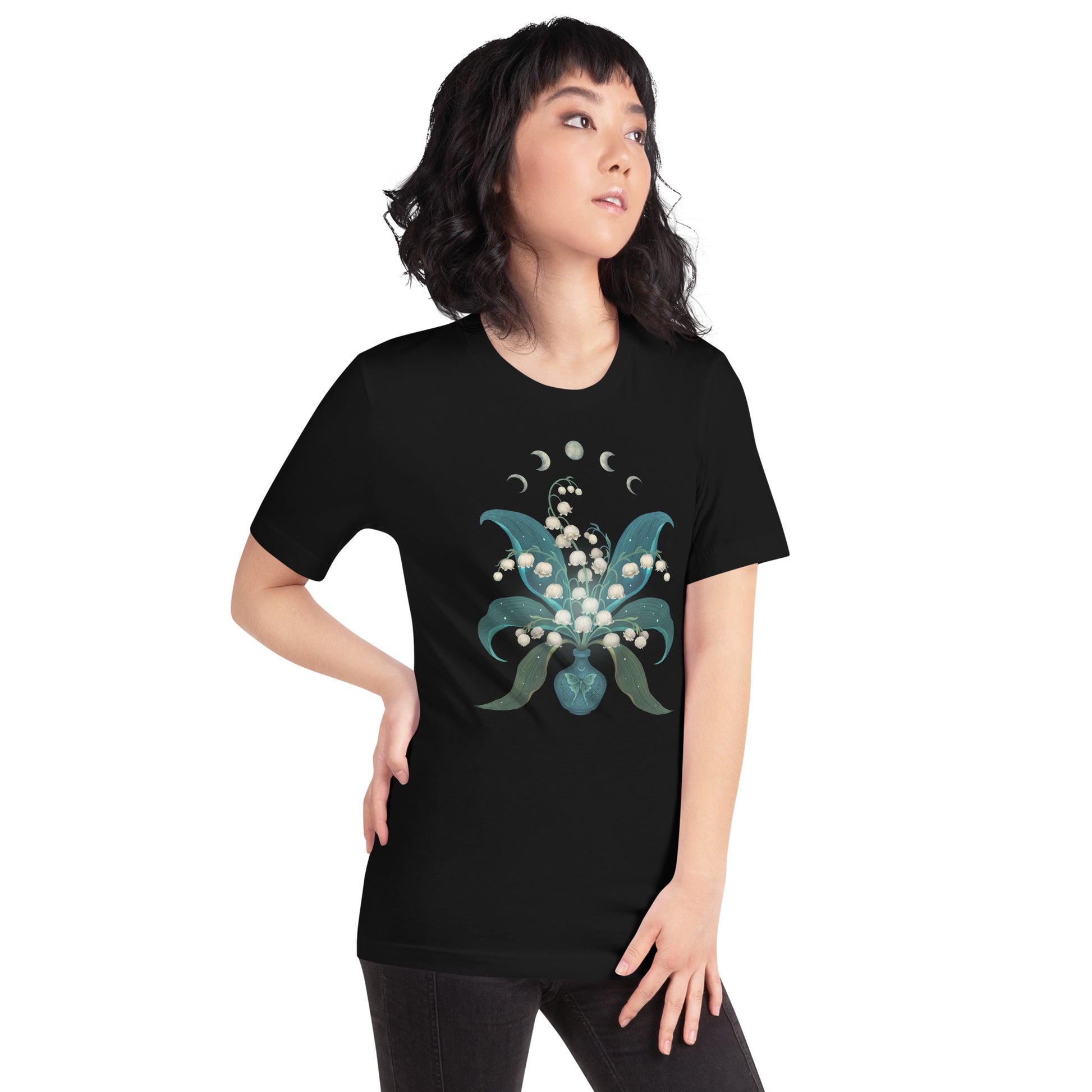 Lily Of The Valley T-Shirt Geek Nerd Advertise to Meta Botany Print Design by Episodic Drawing