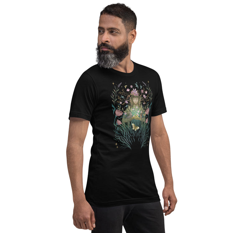 Spring Goddess T-Shirt Geek Nerd Advertise to Meta Botany Print Design by Episodic
