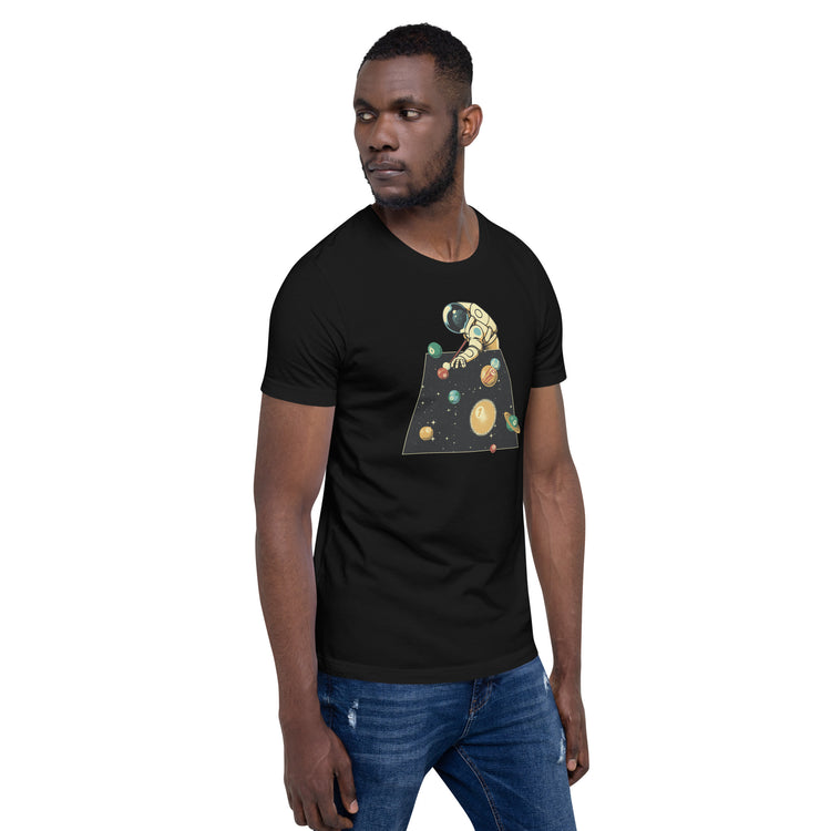 Billiard Ball Solar System T-Shirt Geek Nerd Advertise to Meta board game print Design by Tobe Fonseca