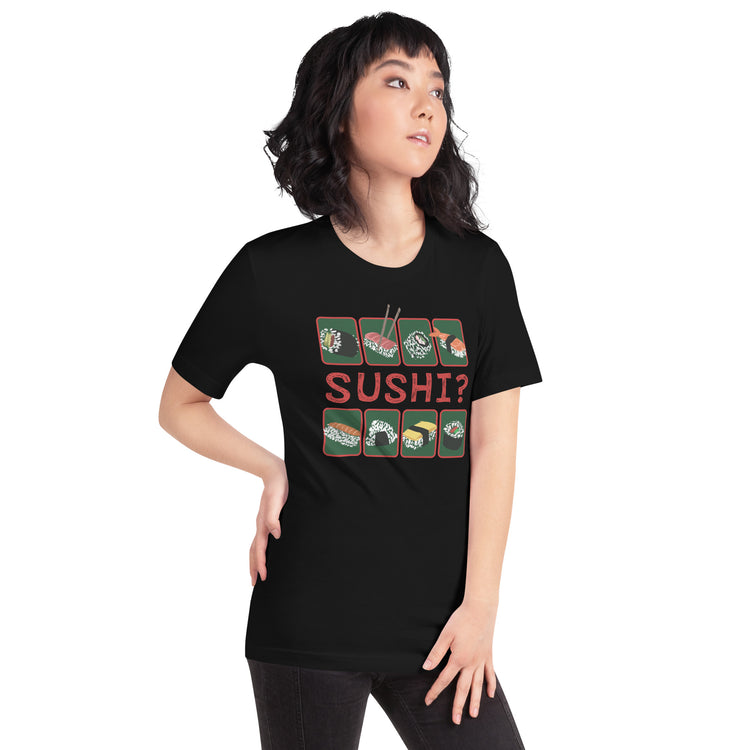 Sushi T-Shirt Geek Nerd Advertise to Meta Design by Claire Murphy Elle