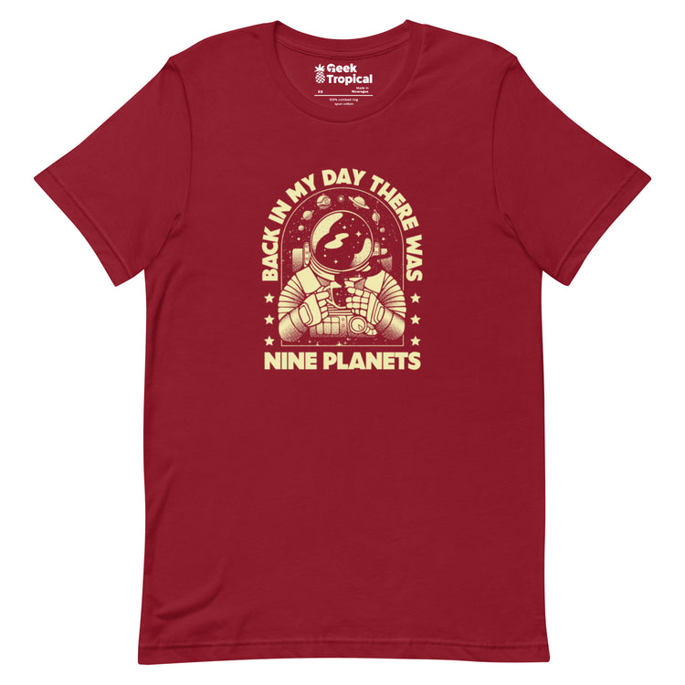 We Had Nine Planets T-Shirt Geek Nerd Design by Tobe Fonseca FLOW DESC WRITING Funny Prints