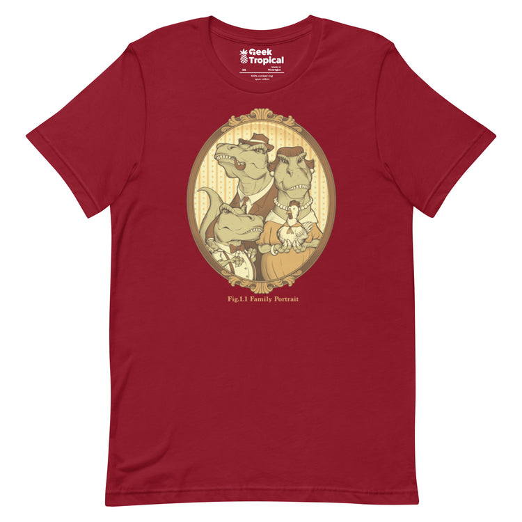 T - rex Family Portrait T-Shirt Geek Nerd
