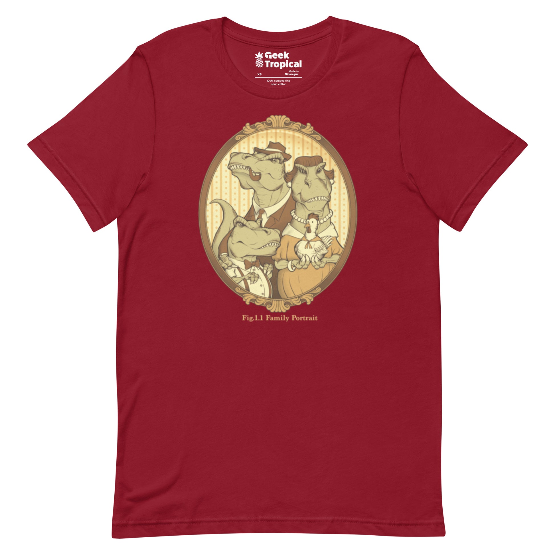 T - rex Family Portrait T-Shirt Geek Nerd