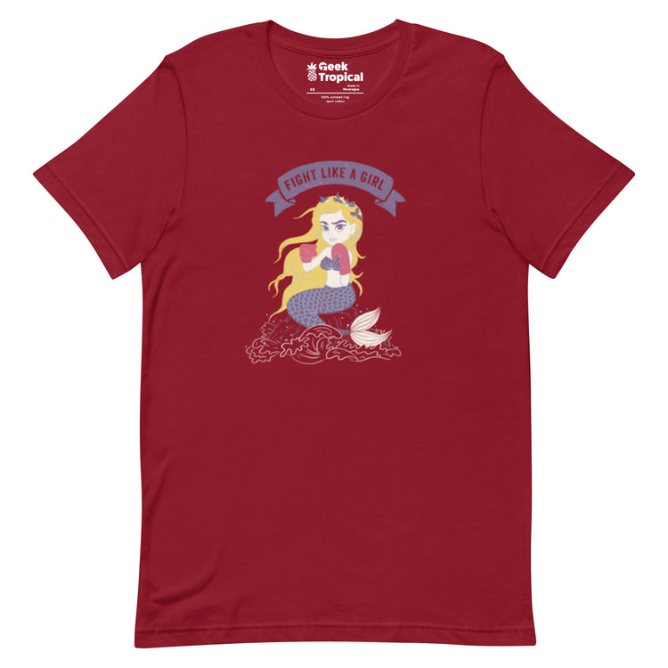 Fight Like A Girl T-Shirt Geek Nerd