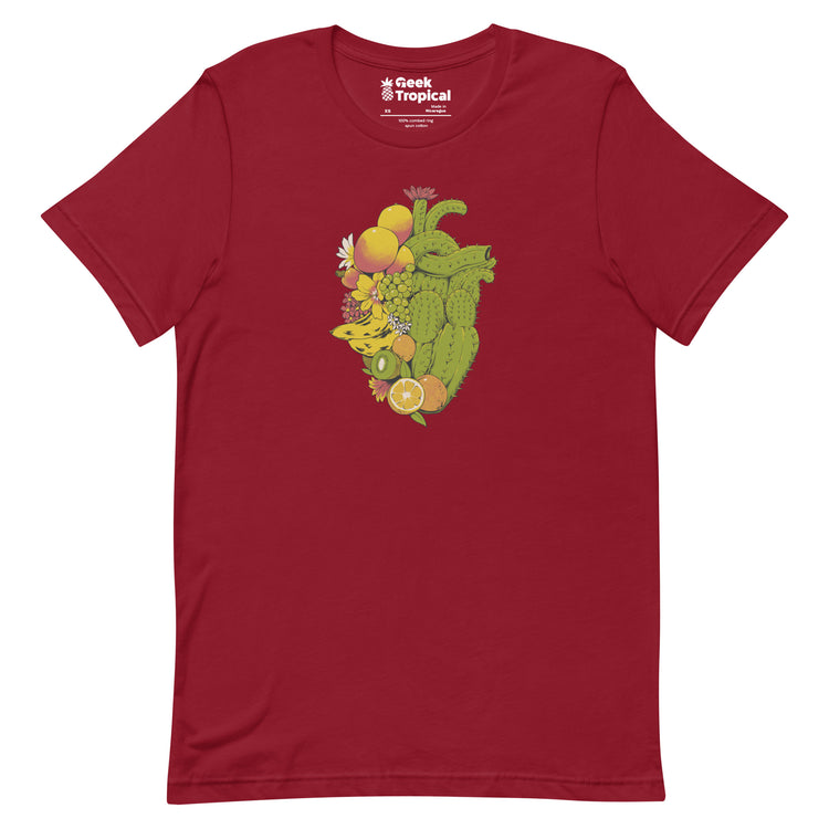 Tropical Heart T-Shirt Geek Nerd Advertise to Meta Botany Print Design by Tobe Fonseca