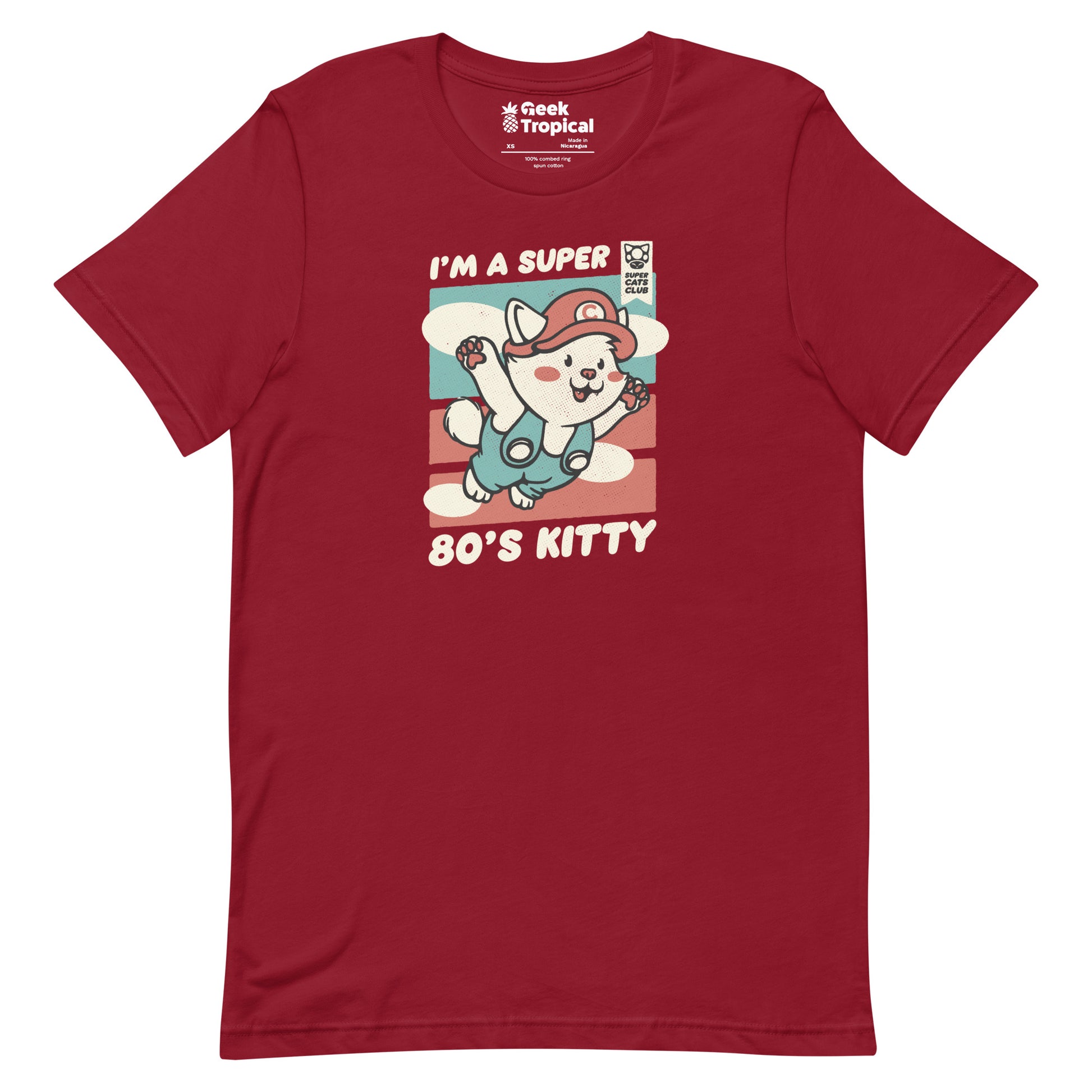 Vintage Kitty Video Game 80s T-Shirt Geek Nerd Advertise to Meta Animal Patterns Design by Tobe Fonseca