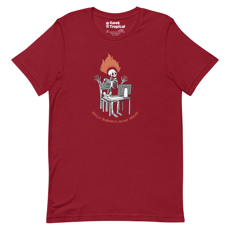 Skeleton Computer Burnout T-Shirt Geek Nerd Advertise to Meta computer print Design by Tobe Fonseca