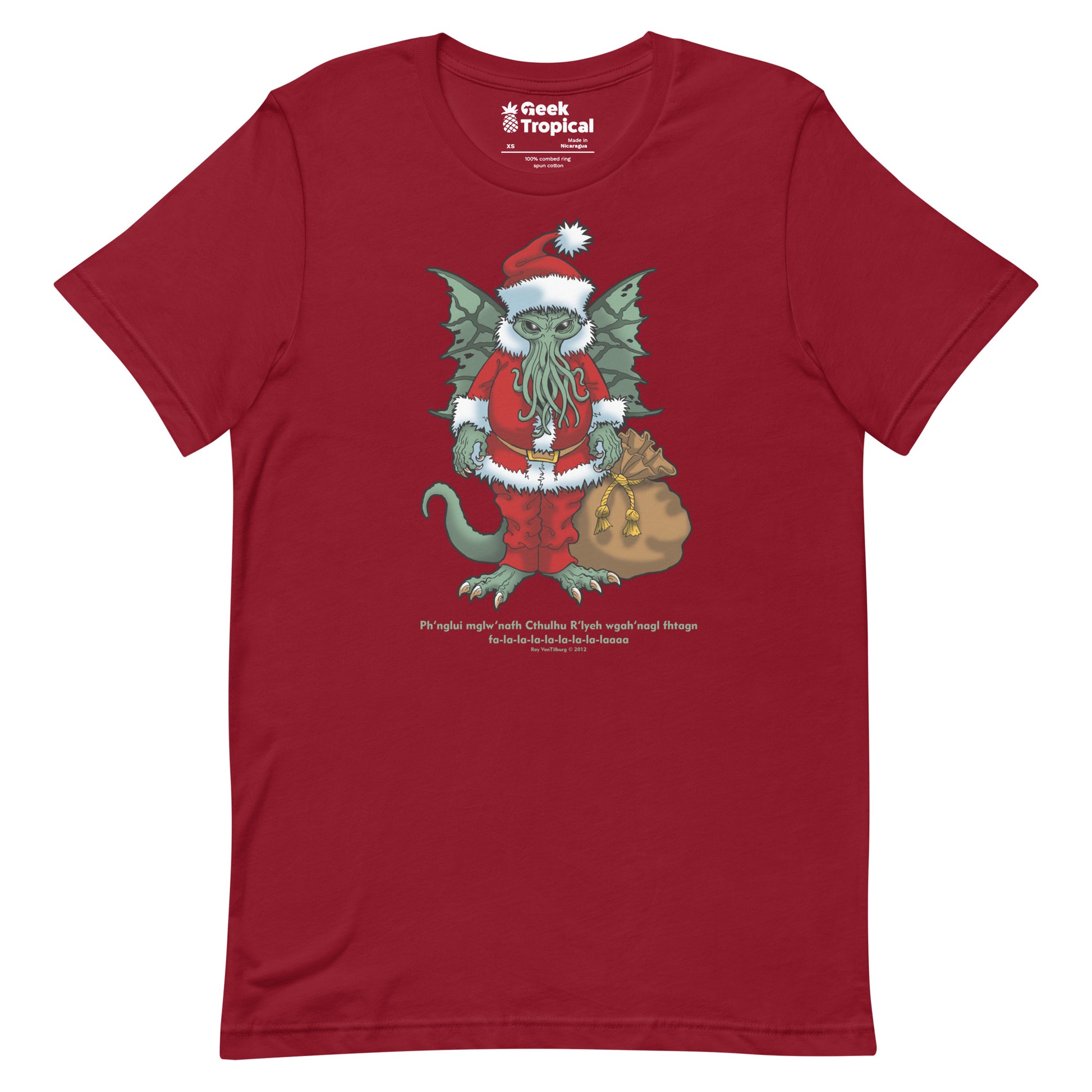 Xmas Cthulhu 2012 T-Shirt Geek Nerd Advertise to Meta Christmas Print Fantasy Prints