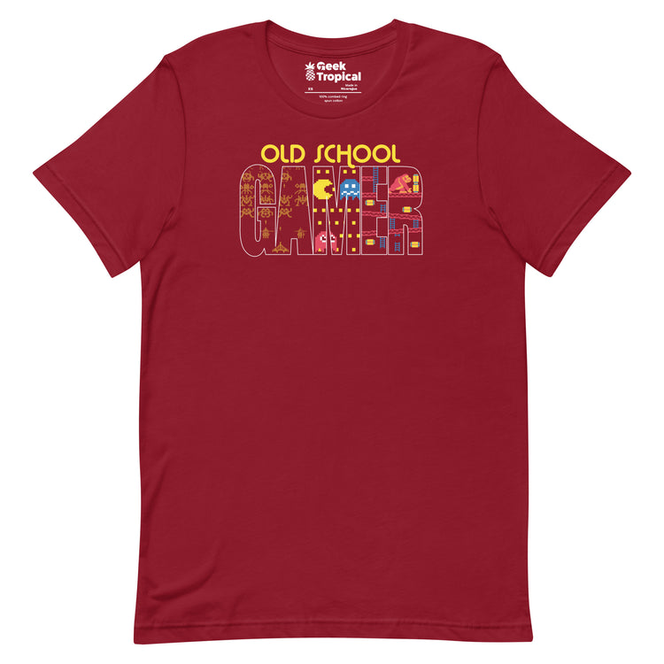 Old School Gamer T-Shirt Geek Nerd Advertise to Meta FLOW DESC WRITING Off World Designs