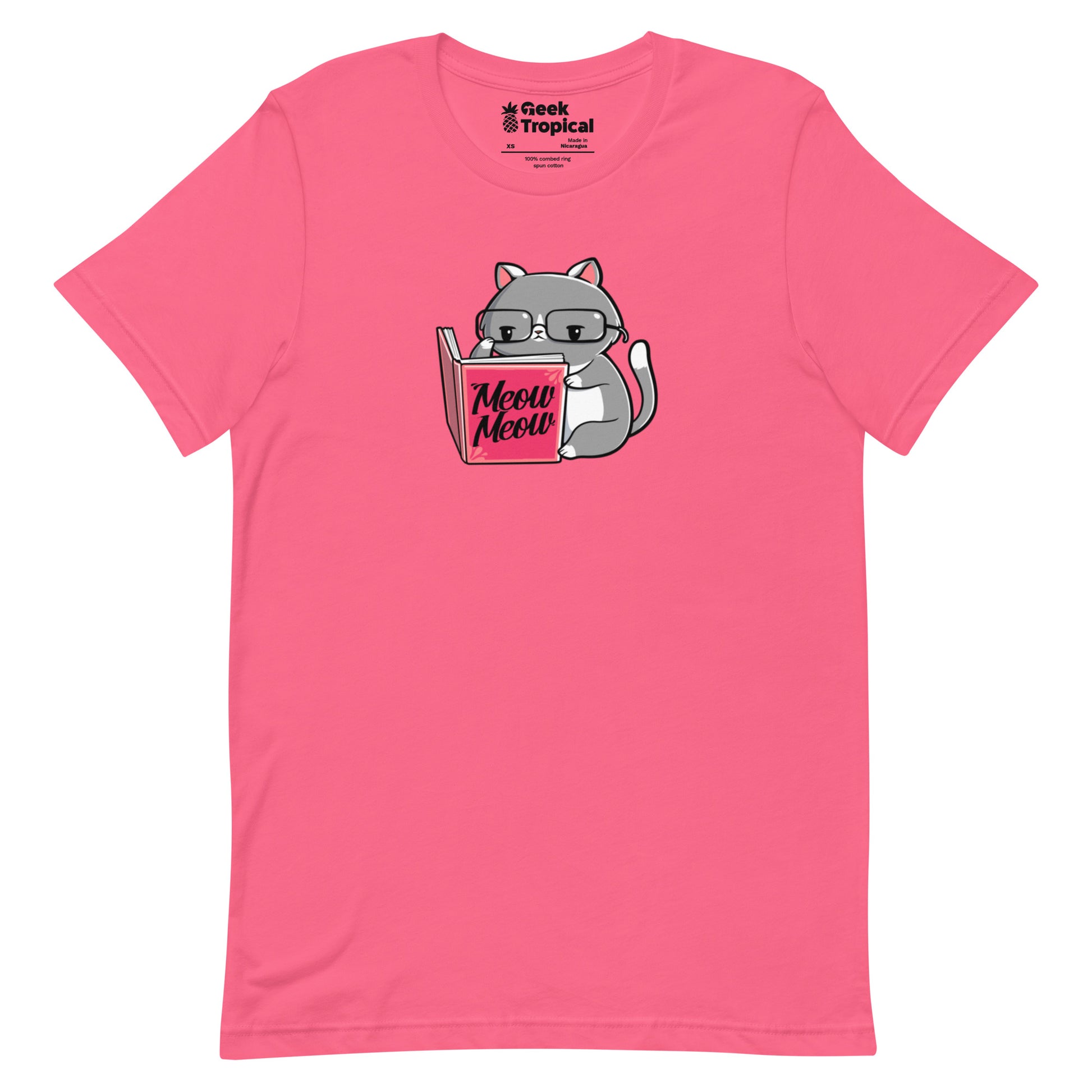Books For Cats T-Shirt Geek Nerd Animal Patterns Book Prints Design by Tobe Fonseca