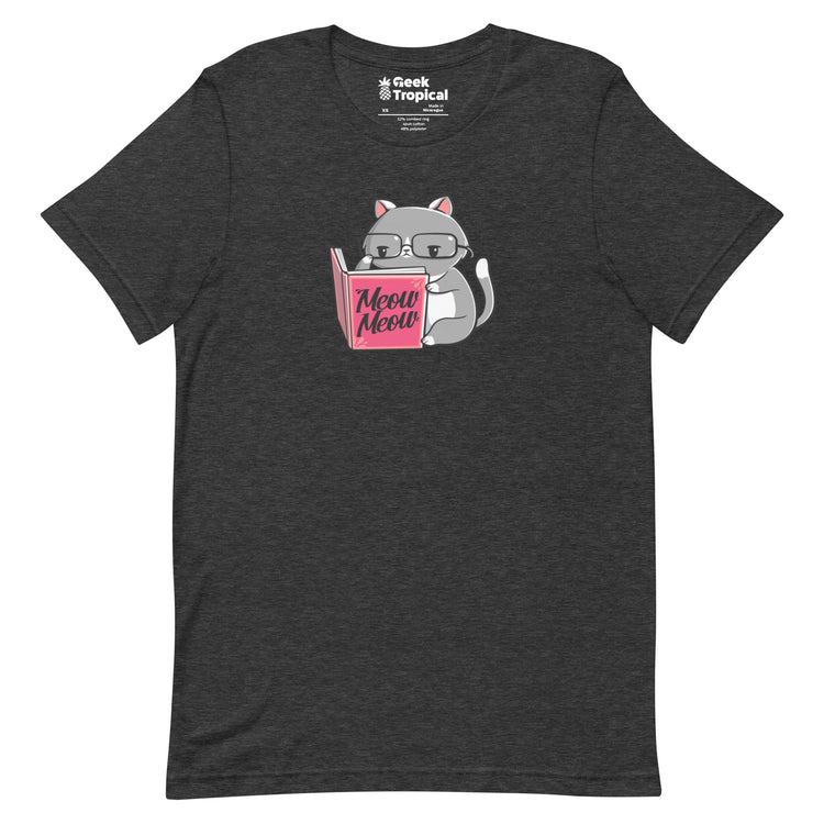 Books For Cats T-Shirt Geek Nerd Animal Patterns Book Prints Design by Tobe Fonseca