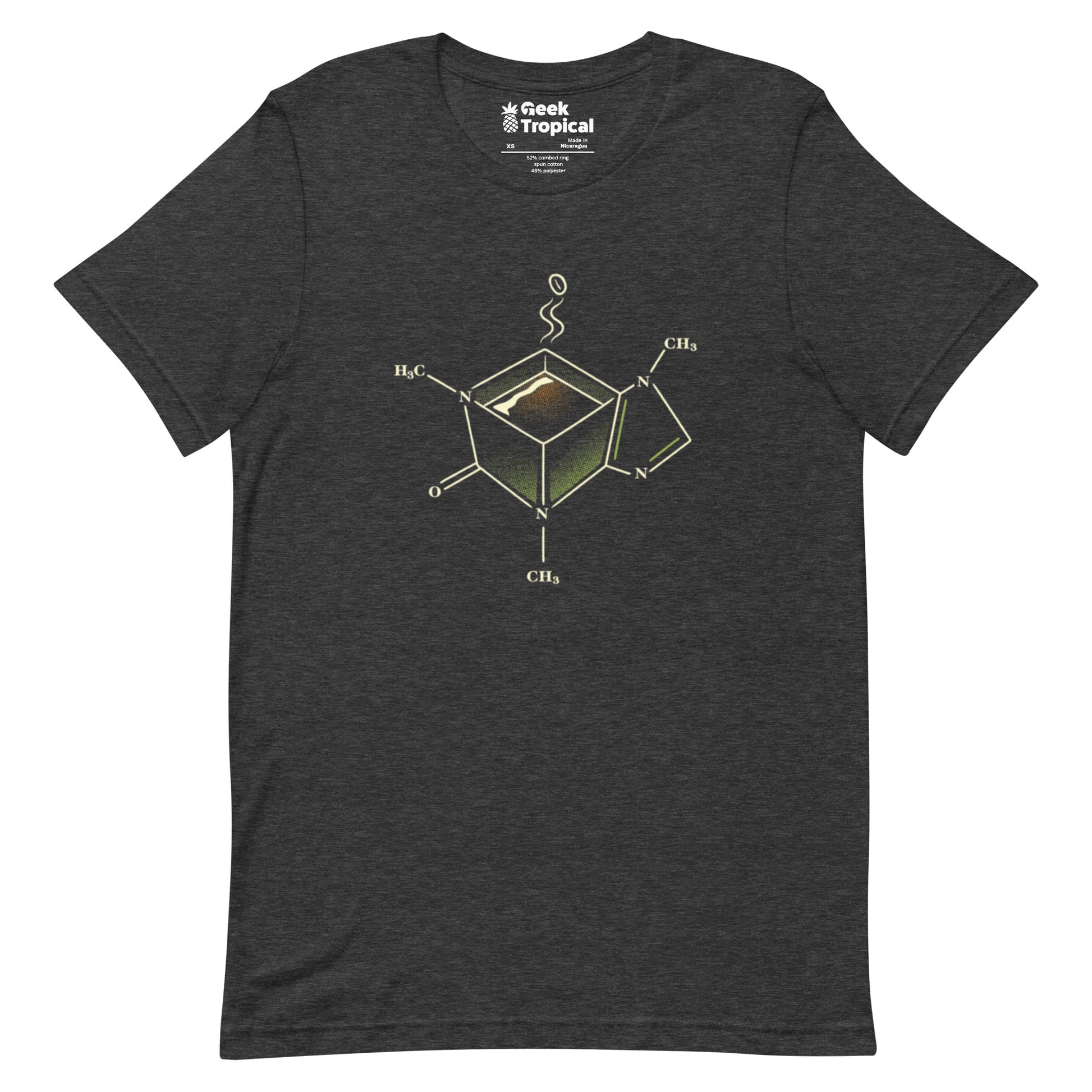 Caffeine Molecule Coffe Mug T-Shirt Geek Nerd Design by Tobe Fonseca FLOW DESC WRITING science print
