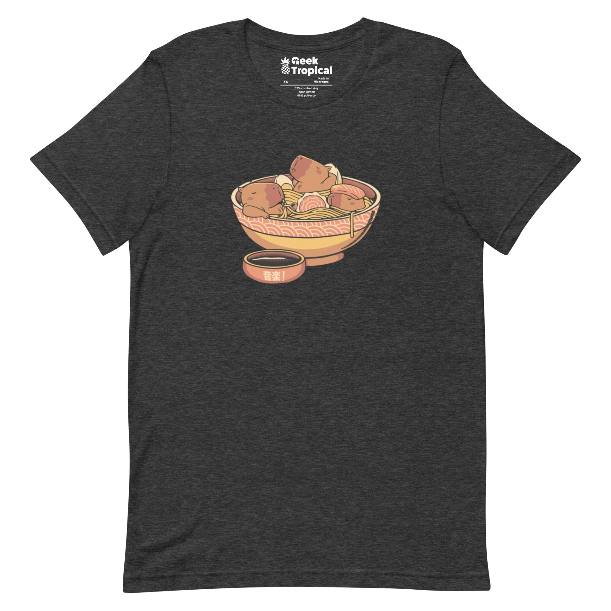 Capybara Cute Ramen T-Shirt Geek Nerd Animal Patterns Design by Tobe Fonseca FLOW DESC WRITING