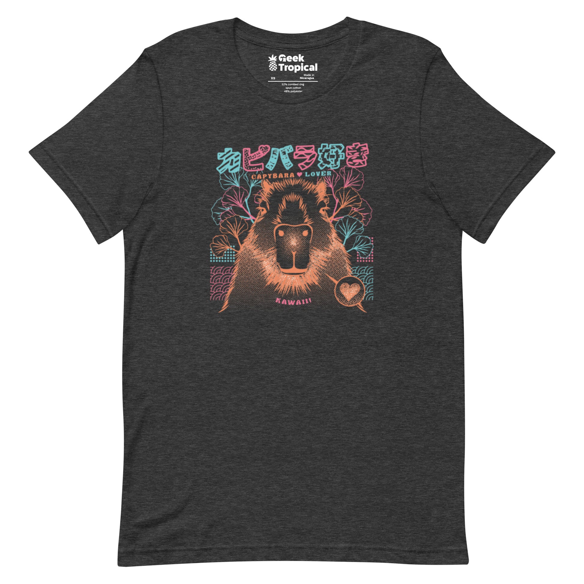 Capybara Neon Ramen T-Shirt Geek Nerd Animal Patterns Anime Design by Tobe Fonseca