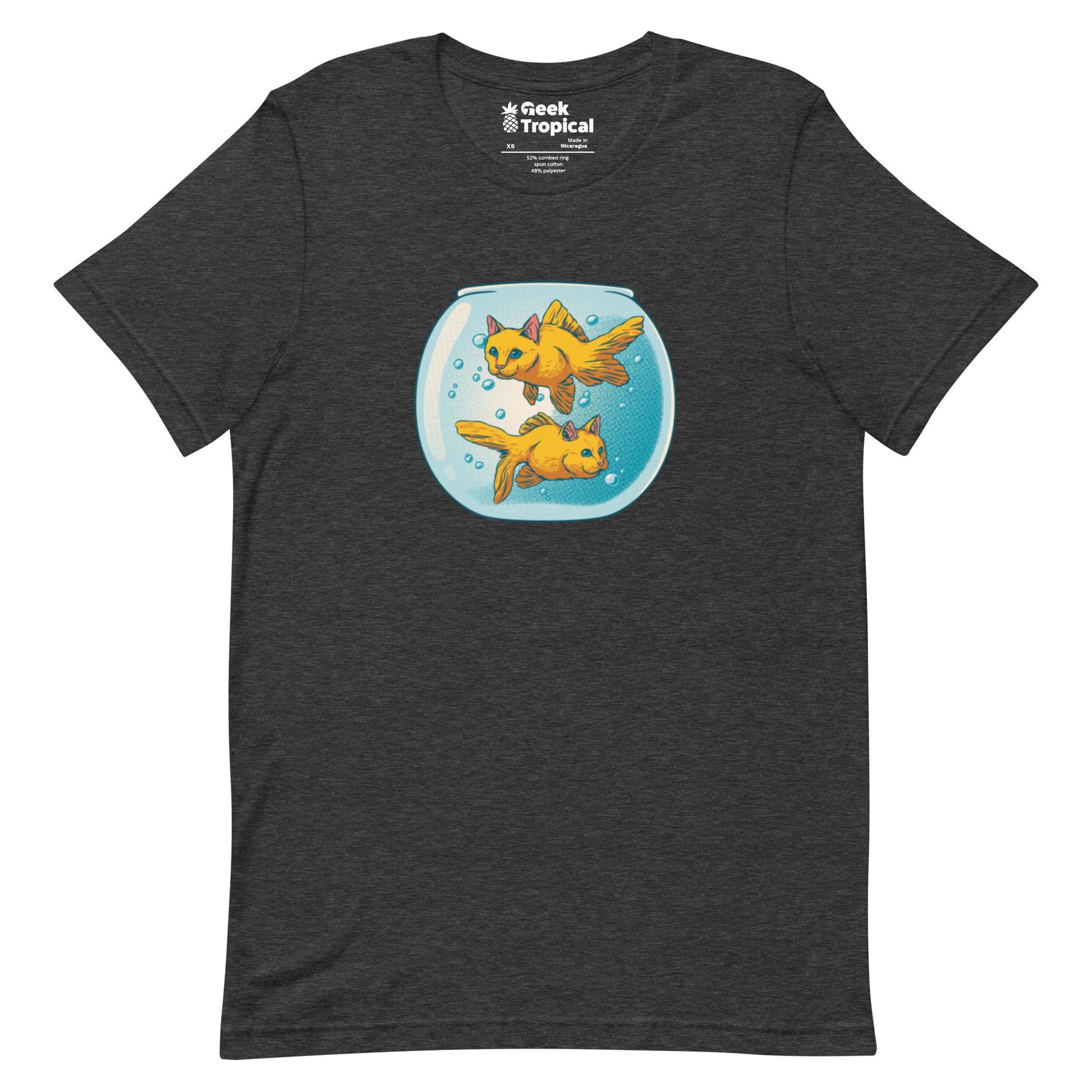 Cat Fish Bowl Funny T-Shirt Geek Nerd Animal Patterns Design by Tobe Fonseca FLOW DESC WRITING
