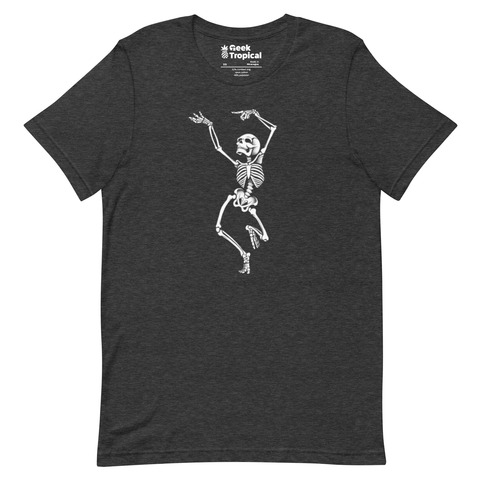 Dancing Skeleton T-Shirt Geek Nerd Design by Tobe Fonseca FLOW DESC WRITING Funny Prints