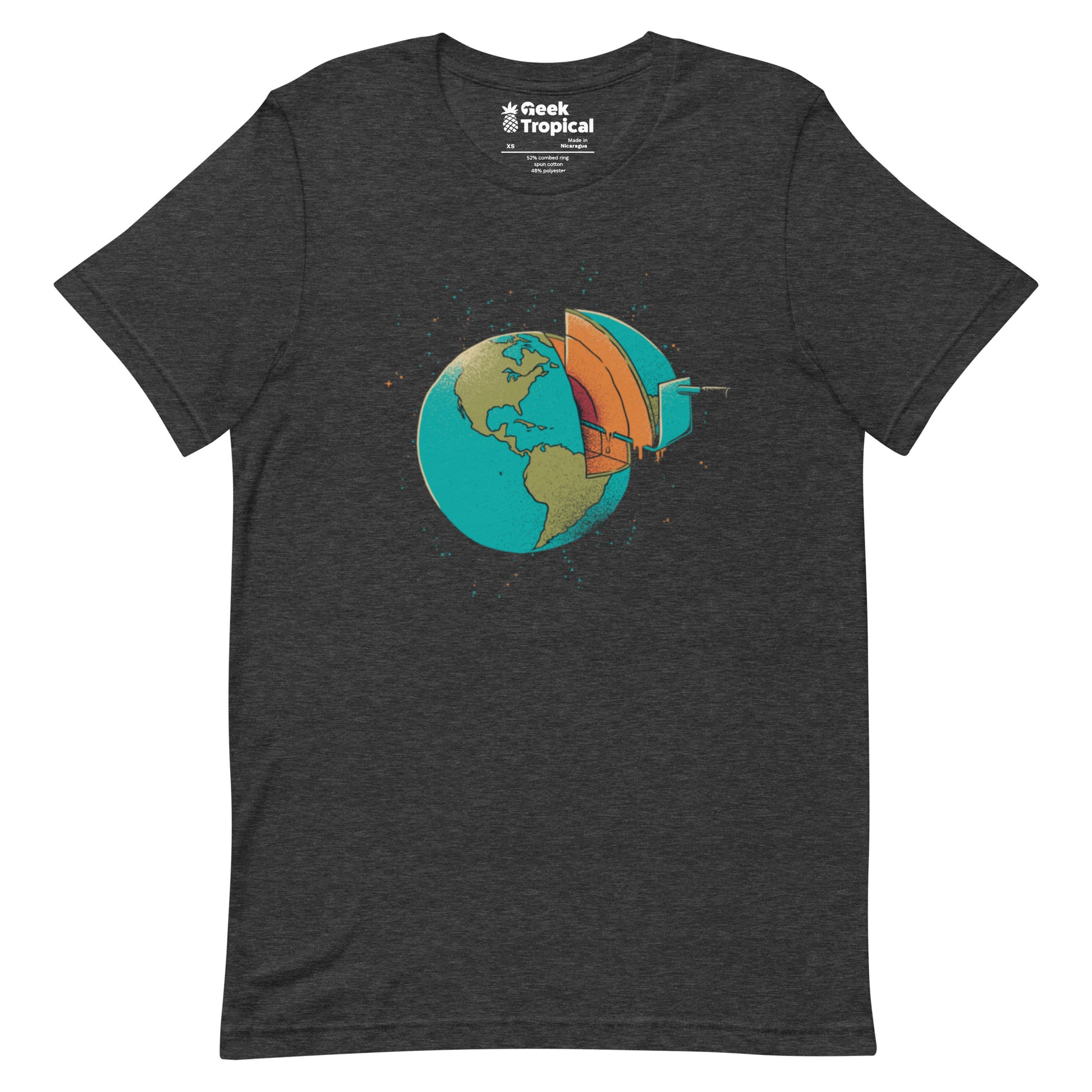 Earth Crust Cake T-Shirt Geek Nerd Design by Tobe Fonseca FLOW DESC WRITING Funny Prints