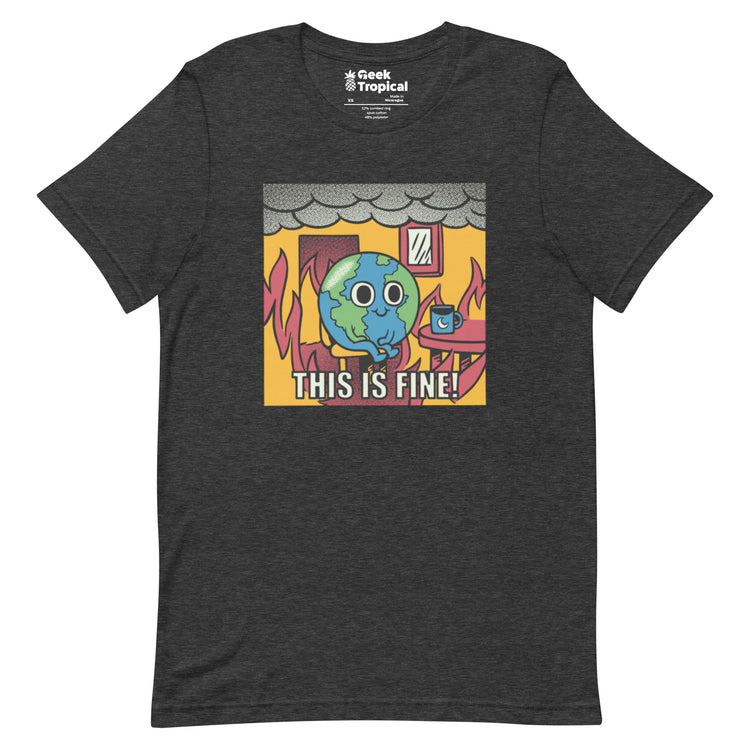 Earth Fire T-Shirt Geek Nerd Design by Tobe Fonseca Fantasy Prints FLOW DESC WRITING