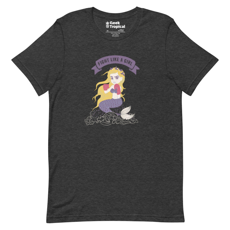 Fight Like A Girl T-Shirt Geek Nerd