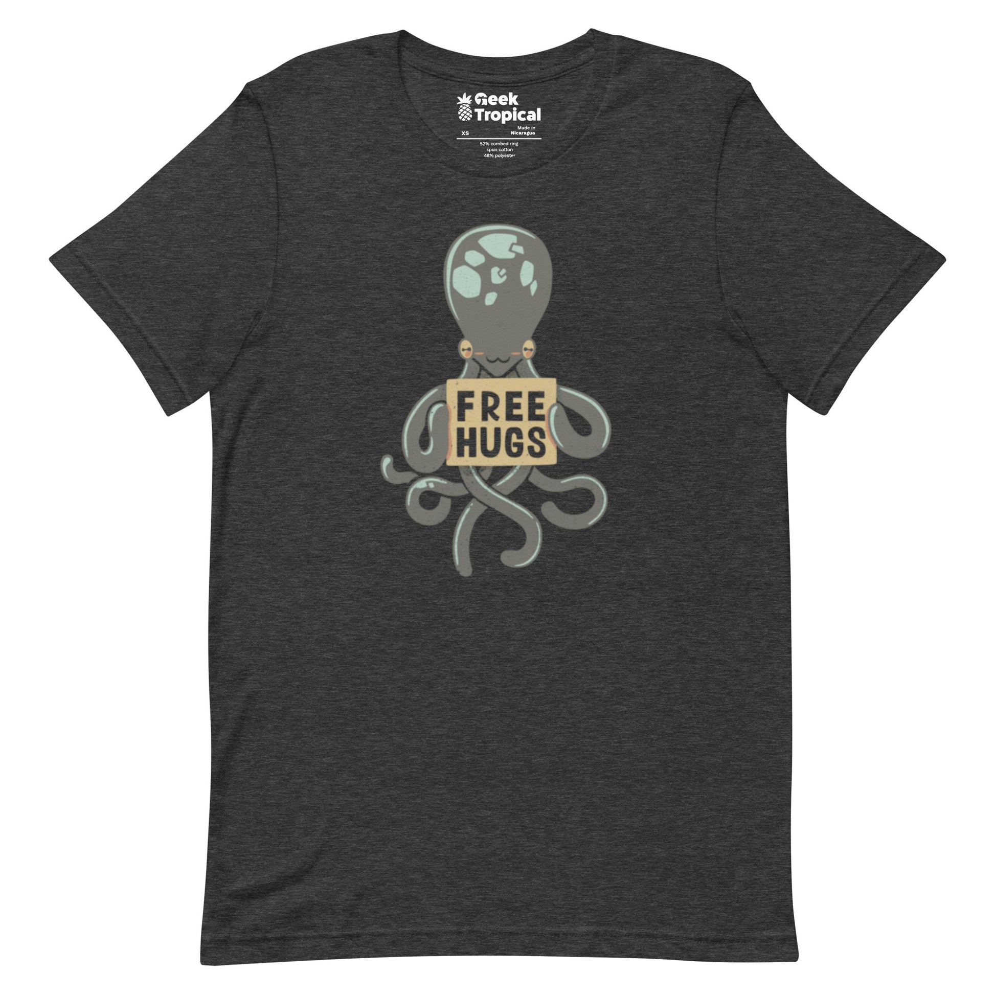 Free Hugs Octopus T-Shirt Geek Nerd