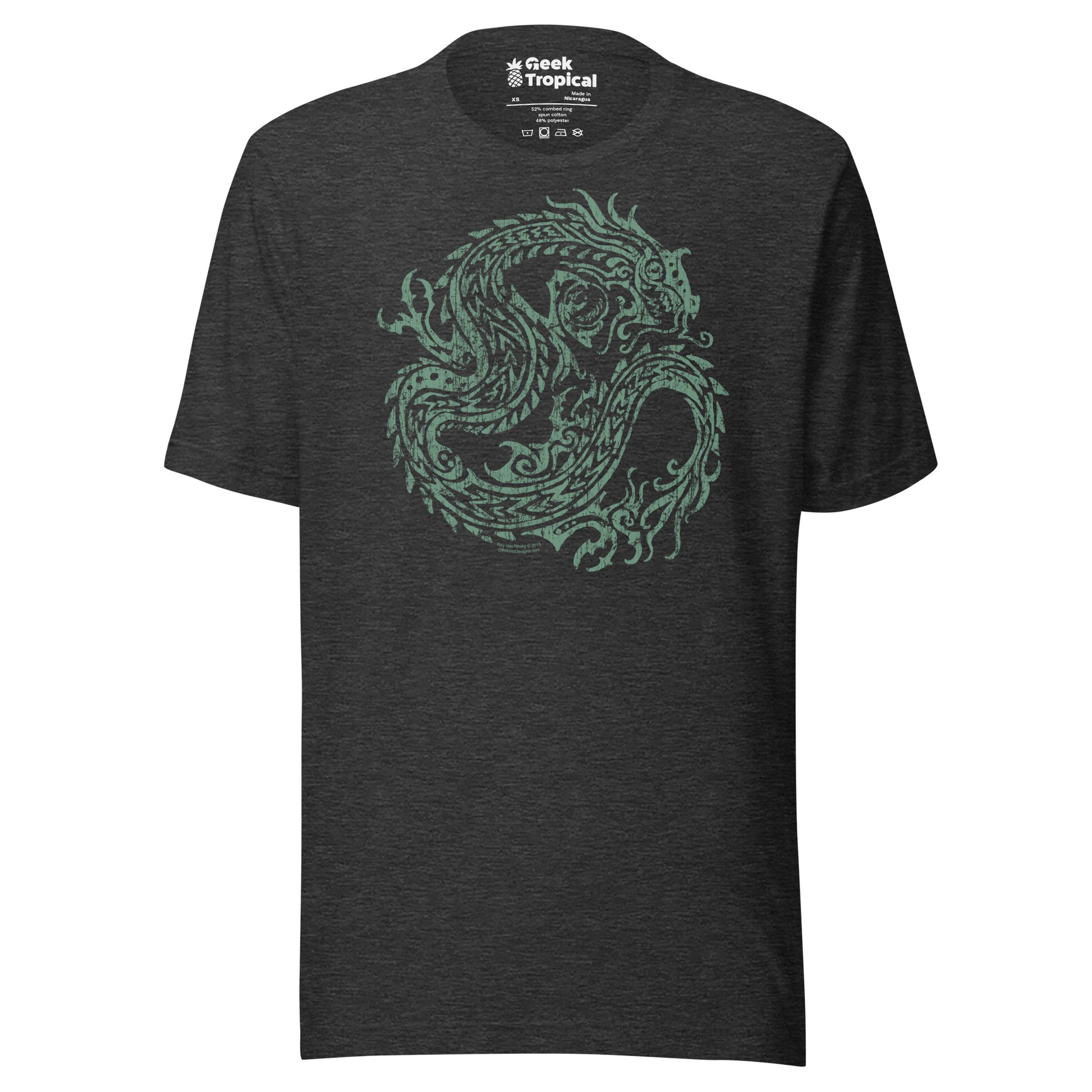 Ancient Dragon T-Shirt Geek Nerd Advertise to Meta Fantasy Prints FLOW DESC WRITING