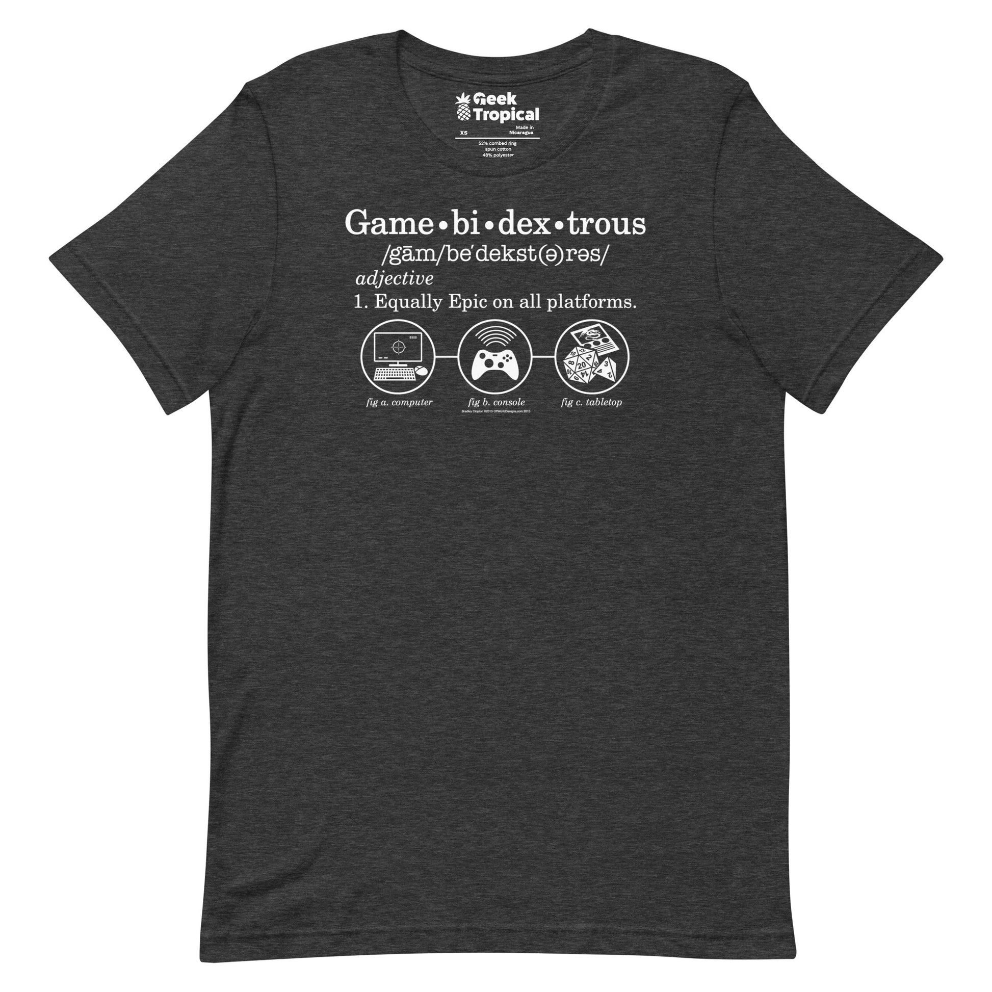 Gamebidextrous t-shirt Geek Nerd Advertise to Meta FLOW DESC WRITING Funny Prints