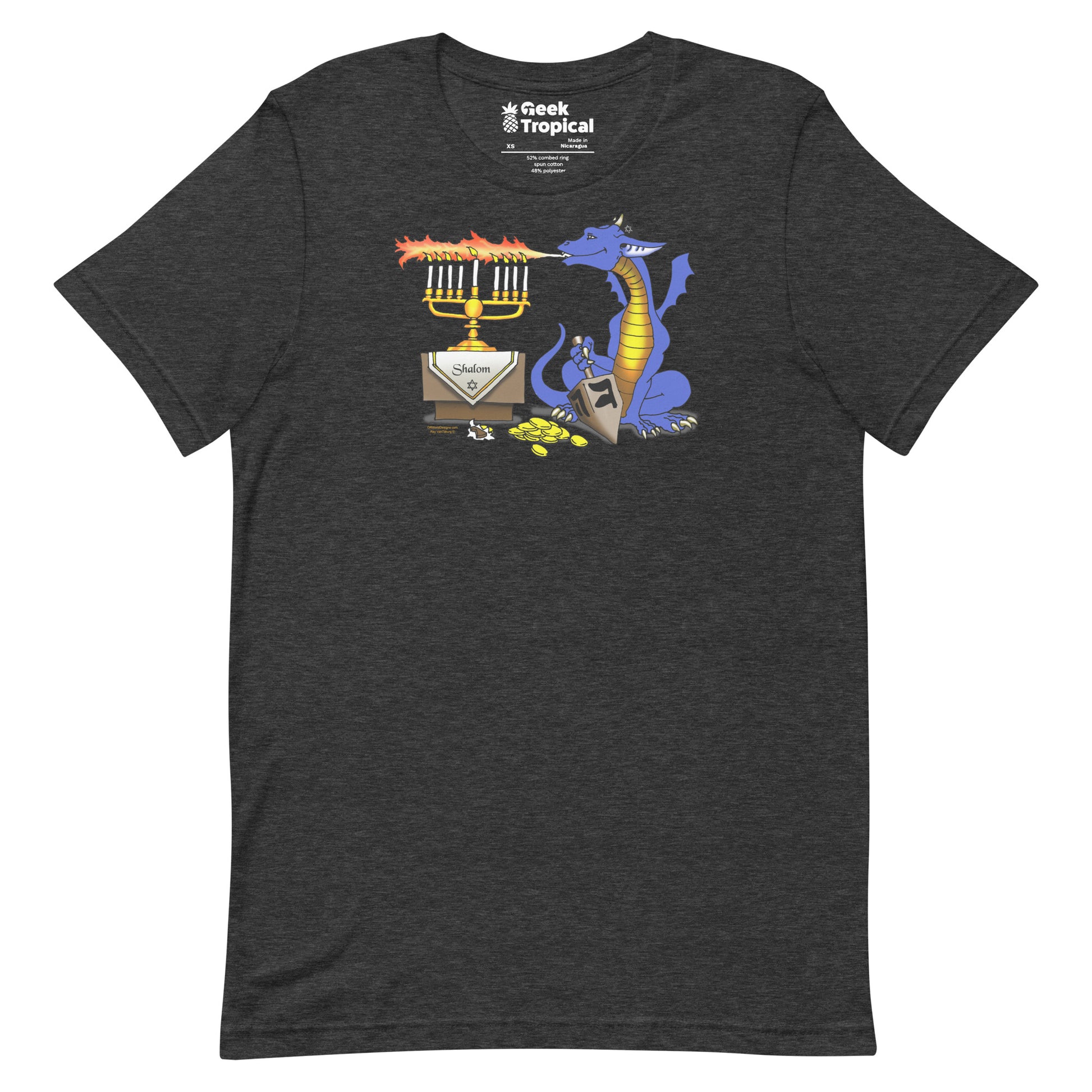 Menorah Dragon t-shirt Geek Nerd Advertise to Meta Fantasy Prints FLOW DESC WRITING
