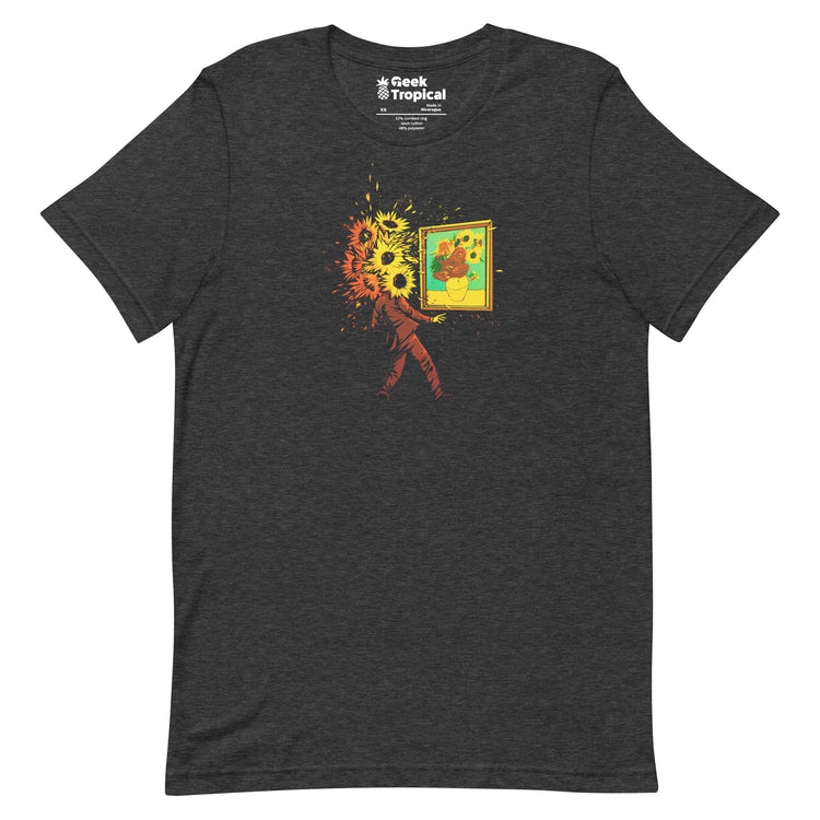 Van Gogh's Sunflowers T-Shirt Geek Nerd Advertise to Meta Botany Print Design by Tobe Fonseca