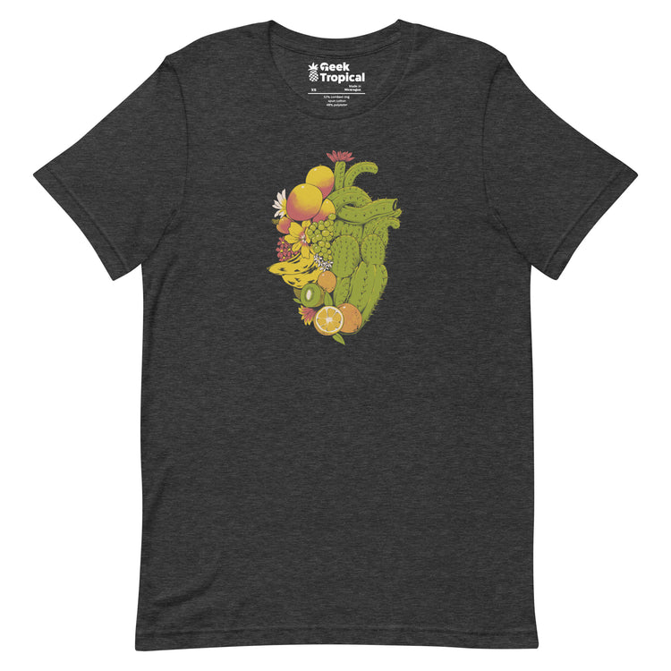 Tropical Heart T-Shirt Geek Nerd Advertise to Meta Botany Print Design by Tobe Fonseca