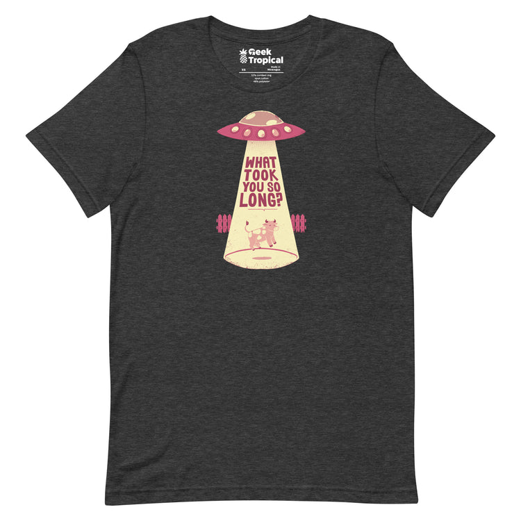 Why Did You Took So Long Alien Funny Viva Magenta T-Shirt Geek Nerd Advertise to Meta Design by Tobe Fonseca FLOW DESC WRITING