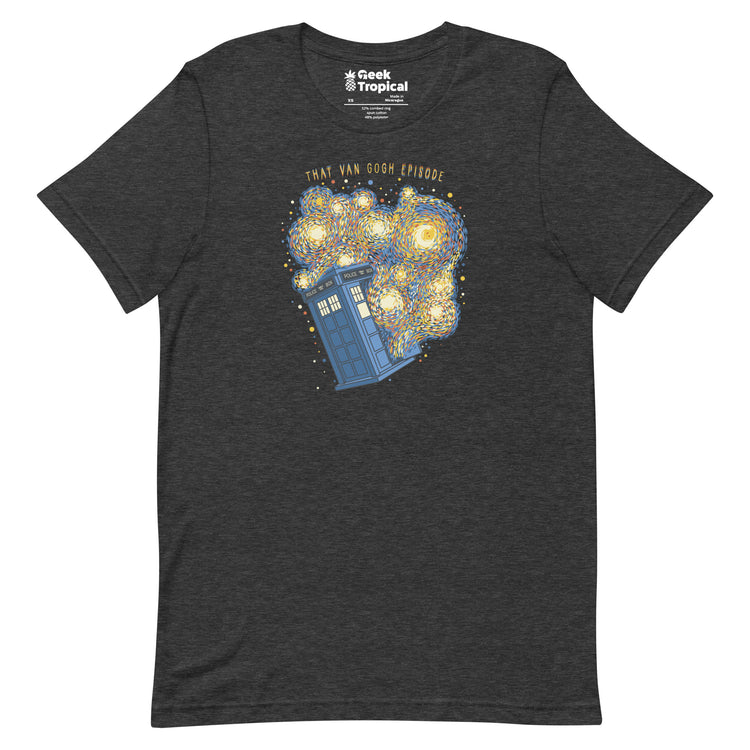 Travel Time Van Gogh Episode T-Shirt Geek Nerd Advertise to Meta Design by Tobe Fonseca FLOW DESC WRITING