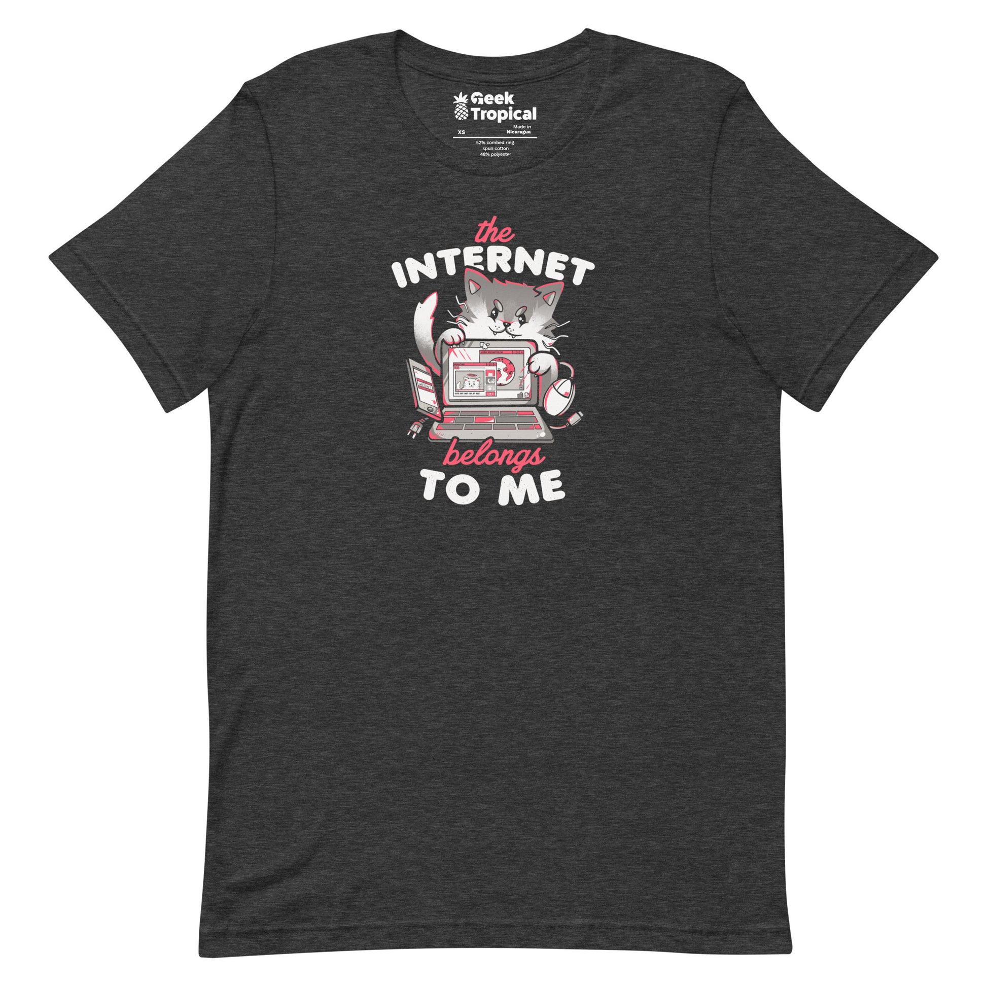 The Internet Belongs to Cats T-Shirt Geek Nerd Advertise to Meta Animal Patterns computer print