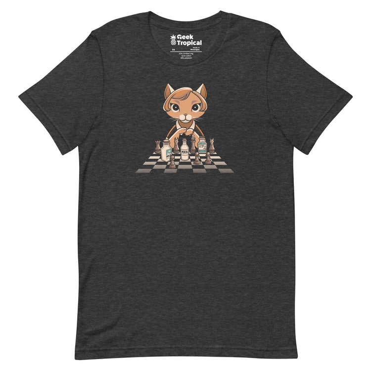 The Cat's Gambit T-Shirt Geek Nerd Advertise to Meta Animal Patterns board game print