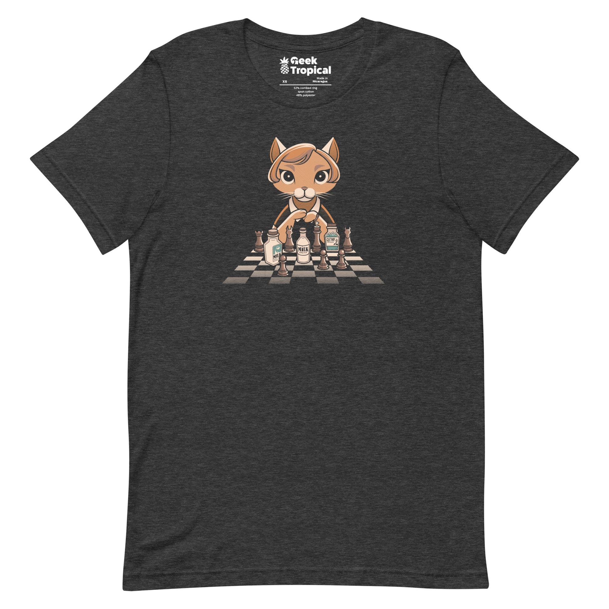 The Cat's Gambit T-Shirt Geek Nerd Advertise to Meta Animal Patterns board game print