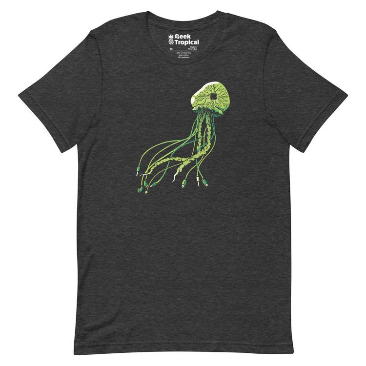 Technology Cyberpunk Jellyfish Science Computer T-Shirt Geek Nerd Advertise to Meta computer print Design by Tobe Fonseca